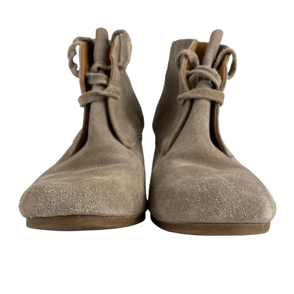 DV Dolce Vita Pellie Suede Wedge Ankle Booties Round Toe Taupe Woman’s US Size 7 - Picture 4 of 16